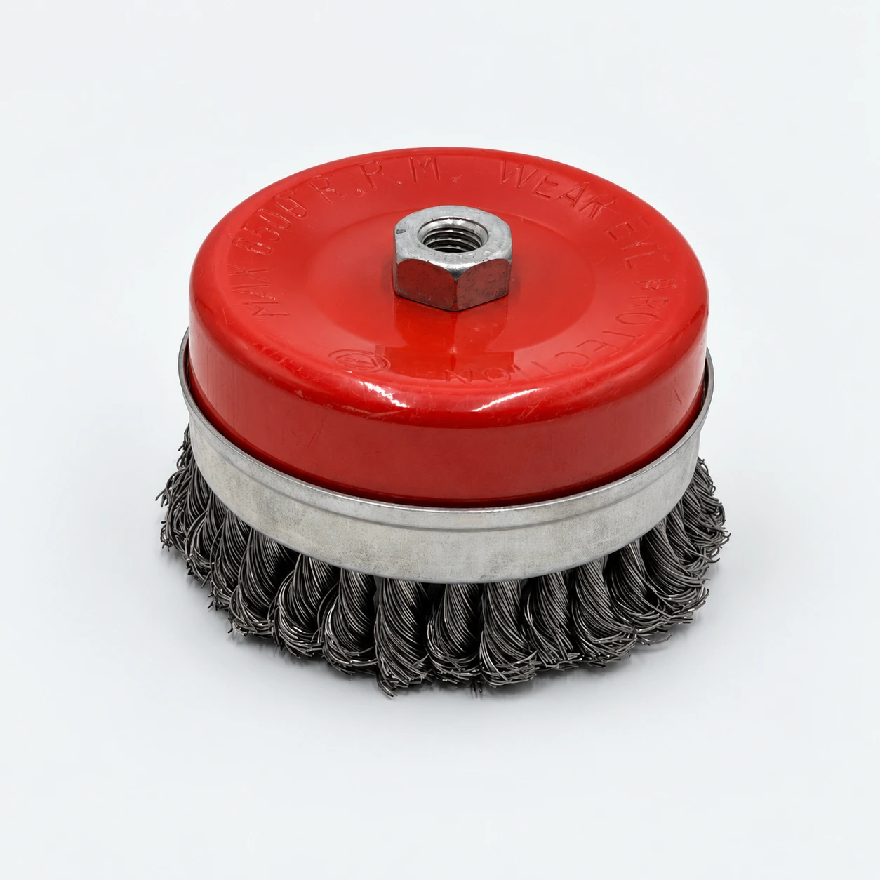 Banded twisted cup brush